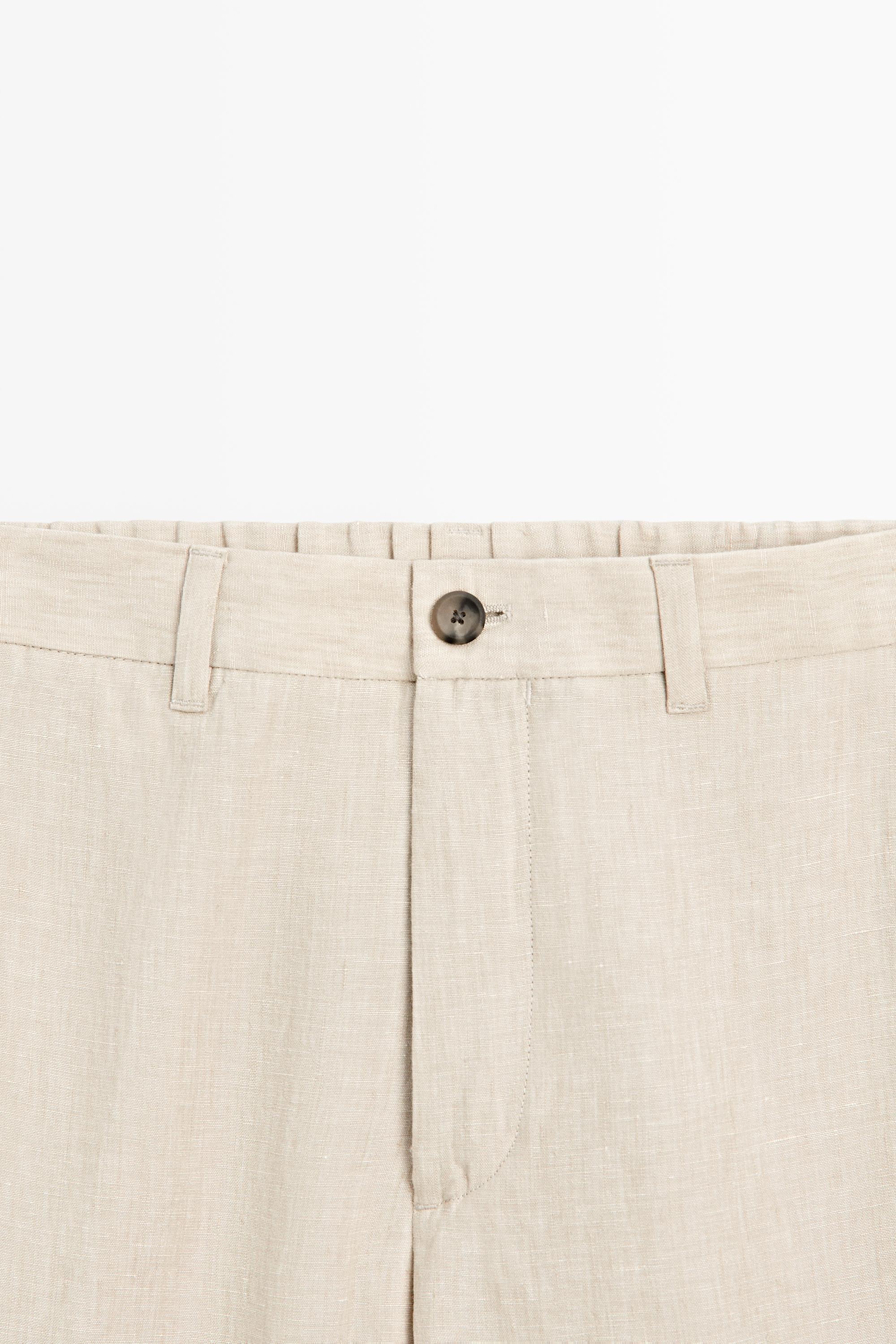 Pantalon 100 % lin taille élastique